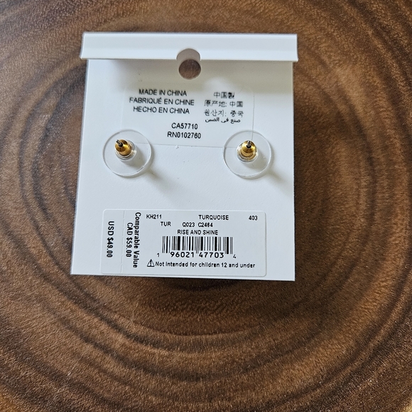 Kate Spade Rise And Shine Studs NWT - Picture 3 of 3